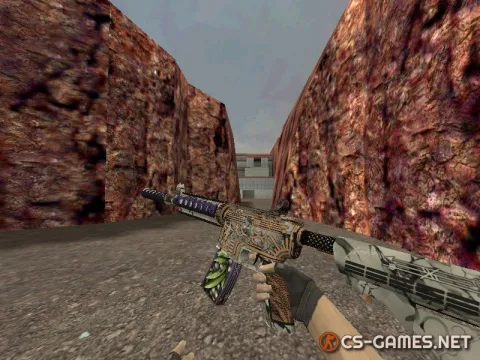 Модель HD M4A4 «Rage Of Gods» для CS 1.6