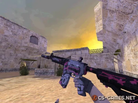 Модель HD M4A4 «Woop Woop» для CS 1.6