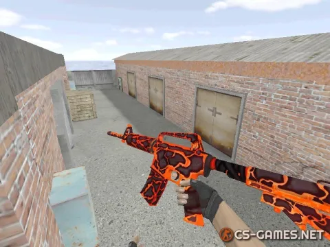 Модель HD M4A1-S «Magma Strke» для CS 1.6