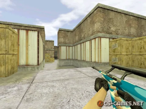 Модель AUG «Blue Camo» для CS 1.6
