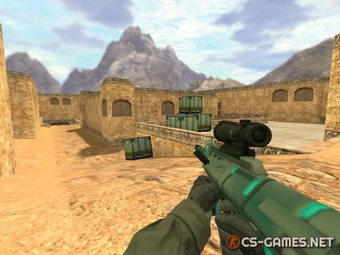 Модель Aug «Blue Metal — Синий металл» для CS 1.6