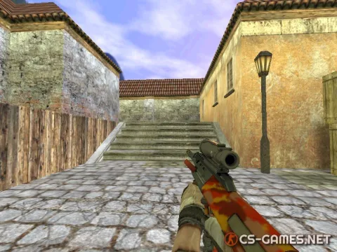Модель AUG «Red Camo» для CS 1.6