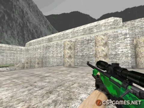 Модель AWP «Green Camo — Зеленый камуфляж» для CS 1.6