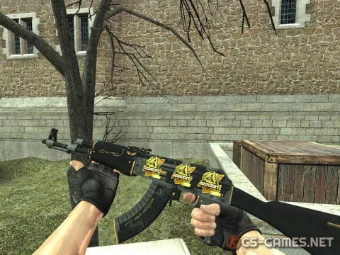 Модель AK-47 «Elite build с наклейками» для CSS v34