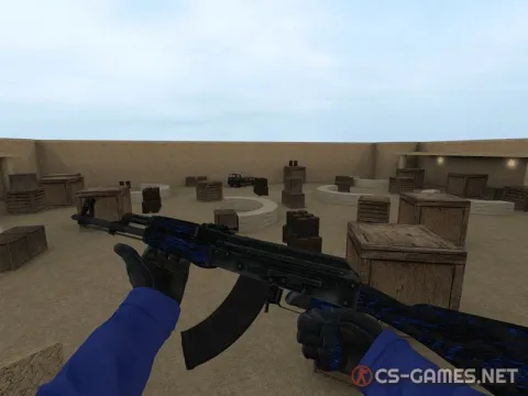 Модель AK-47 «СИНИЙ ГЛЯНЕЦ» для CSS v34