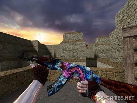 Модель AK-47 «Dragon WildFire» для CSS v34
