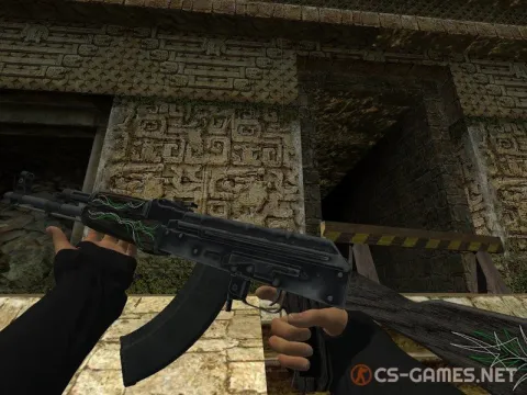 Модель AK-47 «Изумрудные завитки» для CSS v34