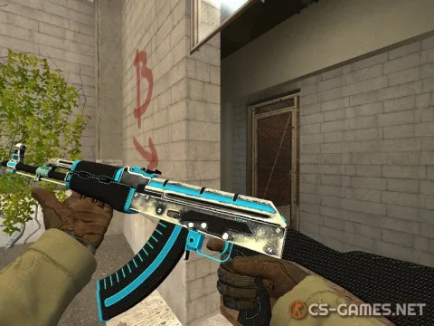 Модель AK-47 «Blue Carbon Edition» для CSS v34