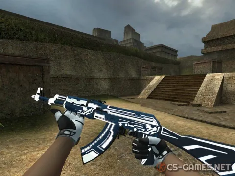 Модель AK-47 «Alien Matrix белый» для CSS v34