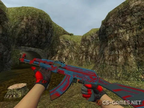 Модель AK-47 «Alien Matrix Красный» для CSS v34