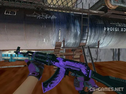 Модель AK-47 «Phoenix Rise Purple» для CSS v34