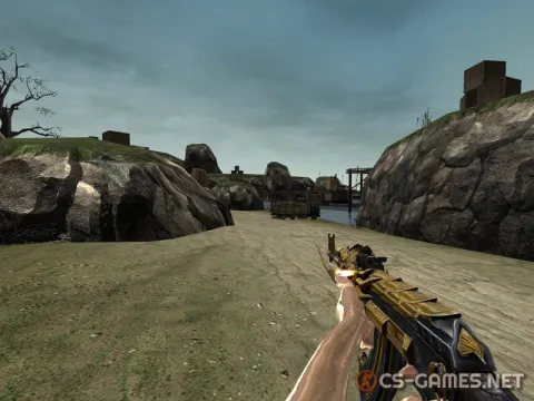 Модель AK-47 «Beast Noble Gold» для CSS v34