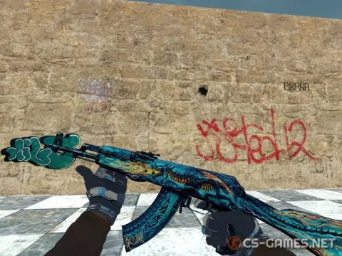 Модель AK-47 «Burning Wyrm» для CSS v34