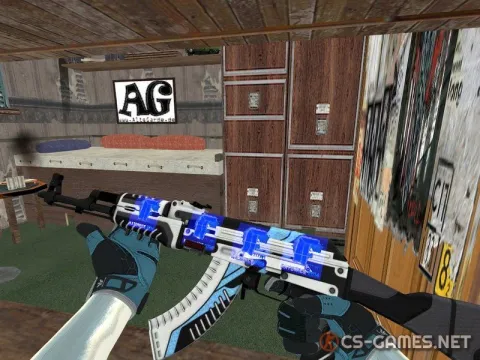 Модель AK-47 «Vulkan с наклейками» для CSS v34