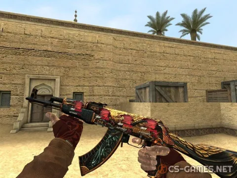 Модель AK-47 «Legion of Anubis с наклейками» для CSS v34