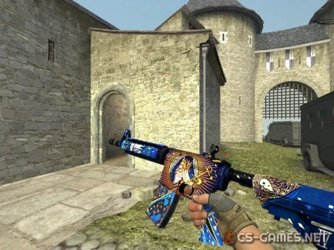 Модель M4A4 «The Emperor с наклейками» для CSS v34