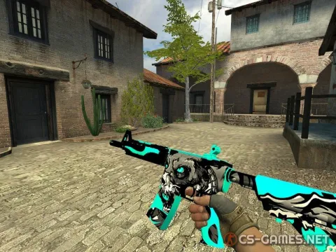 Модель M4A4 «Aqua Chaos» для CSS v34