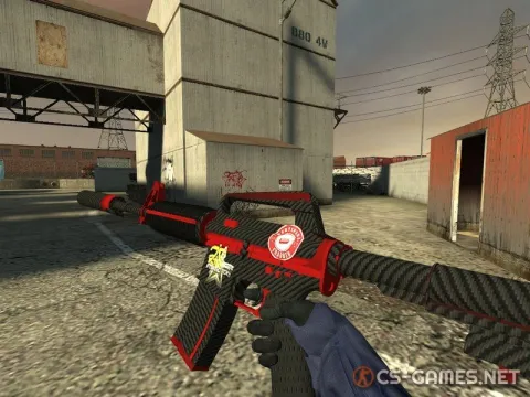 Модель M4A1-S «Red line с наклейками» для CSS v34