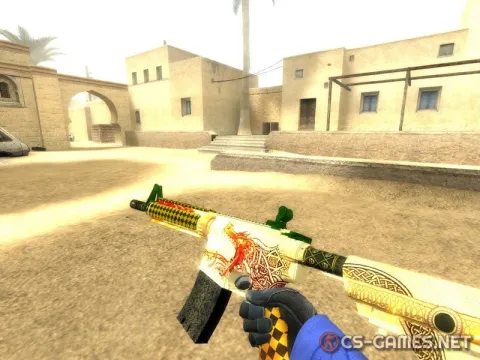 Модель М4А4 «Dragon Lore» для CSS v34