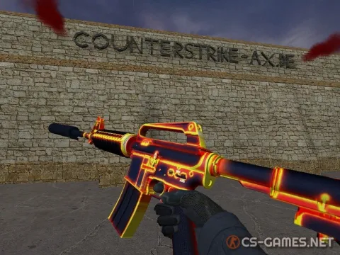 Модель M4A1-S «Red Hot» для CSS v34