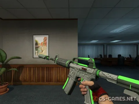 Модель M4A1-S «Thundering Green» для CSS v34