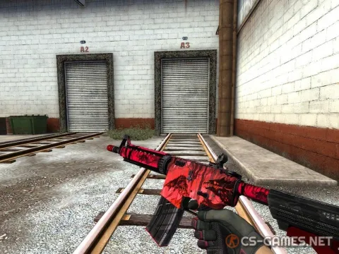 Модель М4А4 «Virus Red» для CSS v34