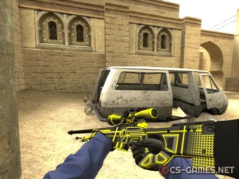 Модель AWP «Cyber Gold» для CSS v34