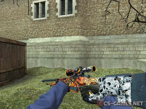 Модель AWP «SkullMass: Orange Fear» для CSS v34