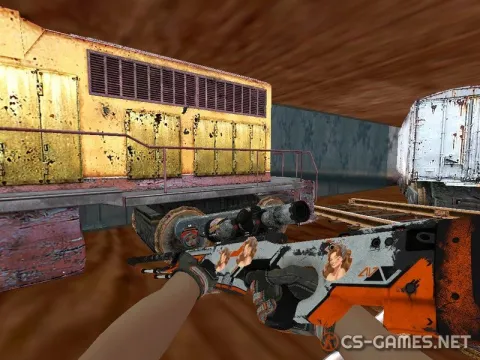 Модель AWP «Asiimov с наклейками» для CSS v34