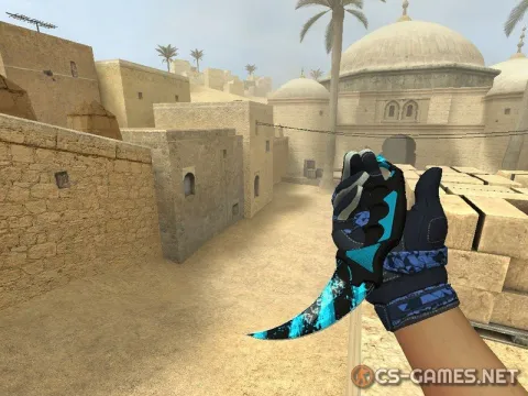 Модель ножа «Karambit | Blue Streak» для CSS v34