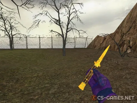 Модель ножа «Stiletto | Fine Gold» для CSS v34