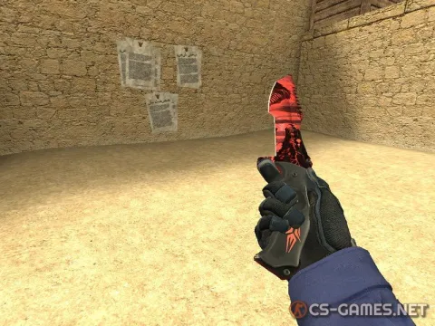 Модель ножа «Huntsman | Virus Red» для CSS v34