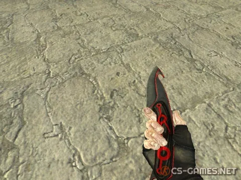Модель ножа «Gut Knife | Cyber Red» для CSS v34