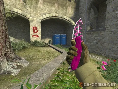 Модель ножа «Gut Knife | Pink DDpat» для CSS v34