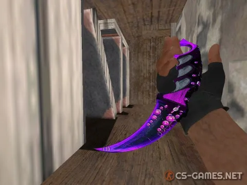 Модель ножа «Karambit | Dreamerr Purple» для CSS v34