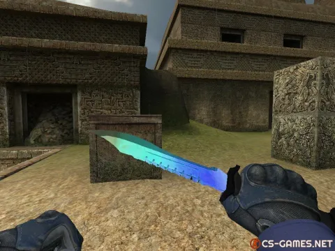 Модель ножа «Нож Боуи | Blue Fade» для CSS v34