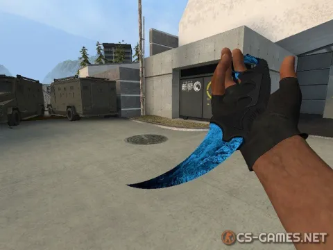 Модель ножа «Karambit | 50 shades of blue» для CSS v34