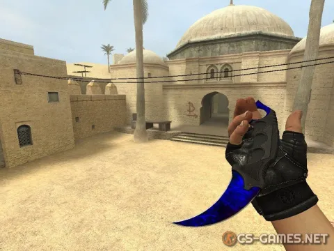 Модель ножа «Karambit | Волны Сапфир» для CSS v34