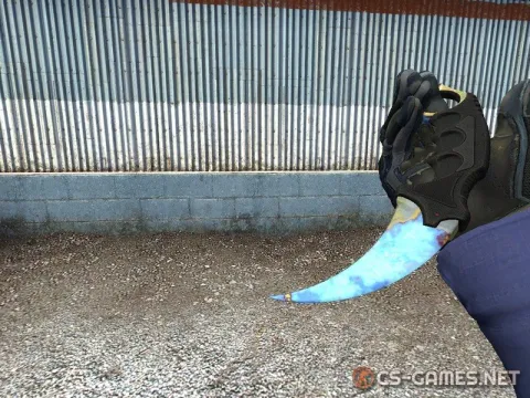 Модель ножа «Karambit | Поверхностная Закалка (90% Синего)» для CSS v34