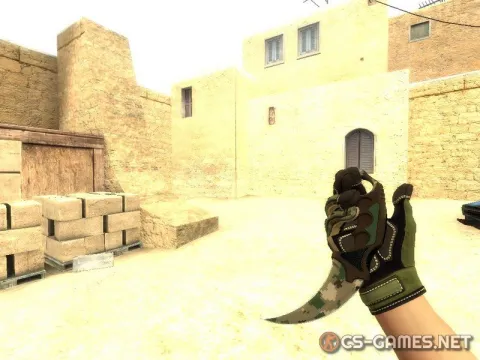 Модель ножа «Karambit | Forest DDPAT» для CSS v34